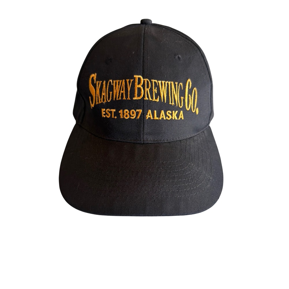 Black Skagway Brewing Co Alaska‎ Snapback Embroidered Logo